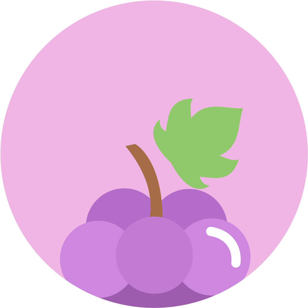 Download Svg Download Png - Grapes Minimal Clipart (1024x1024), Png Download
