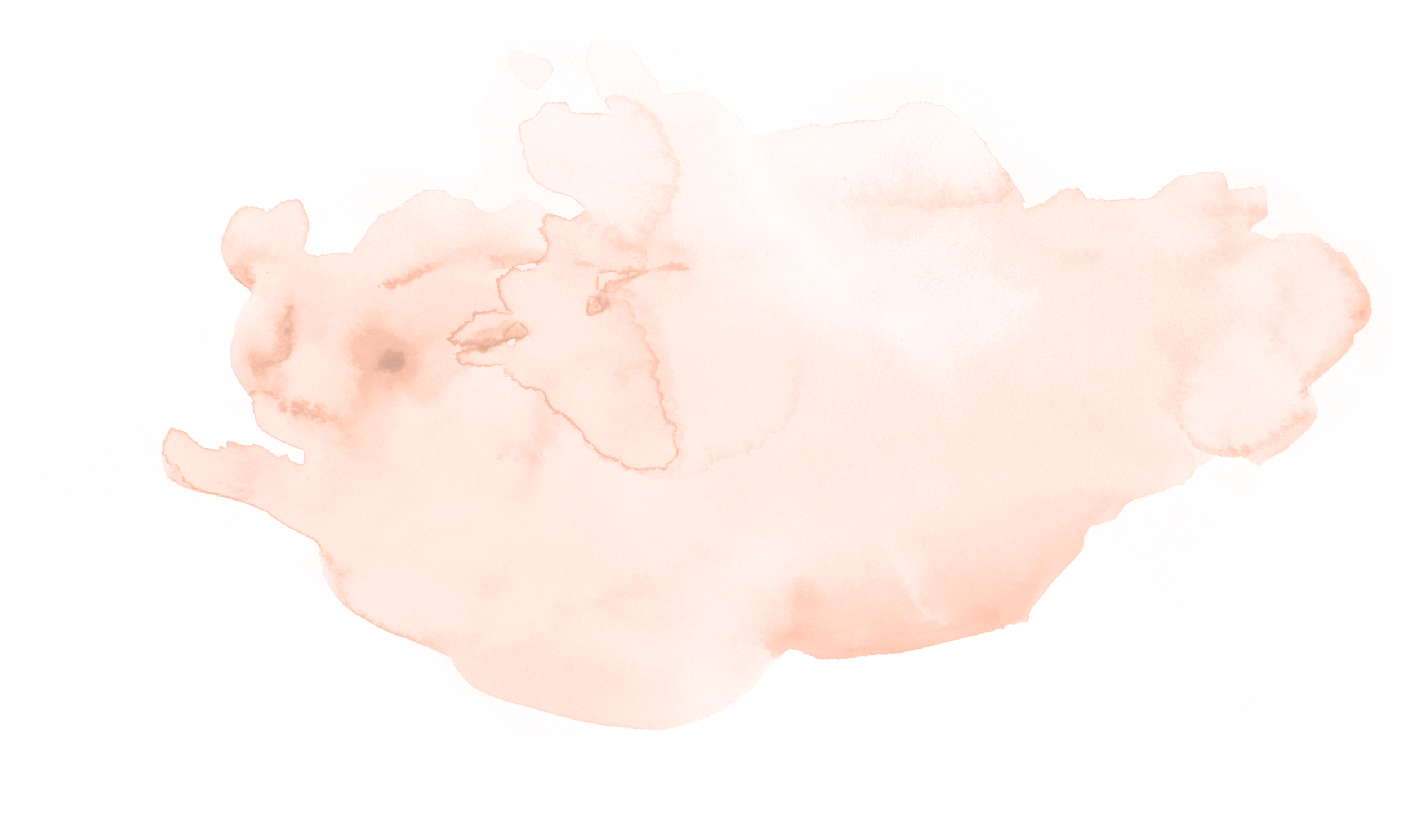 Watercolor - Water Color Png Peach Clipart (2751x1756), Png Download