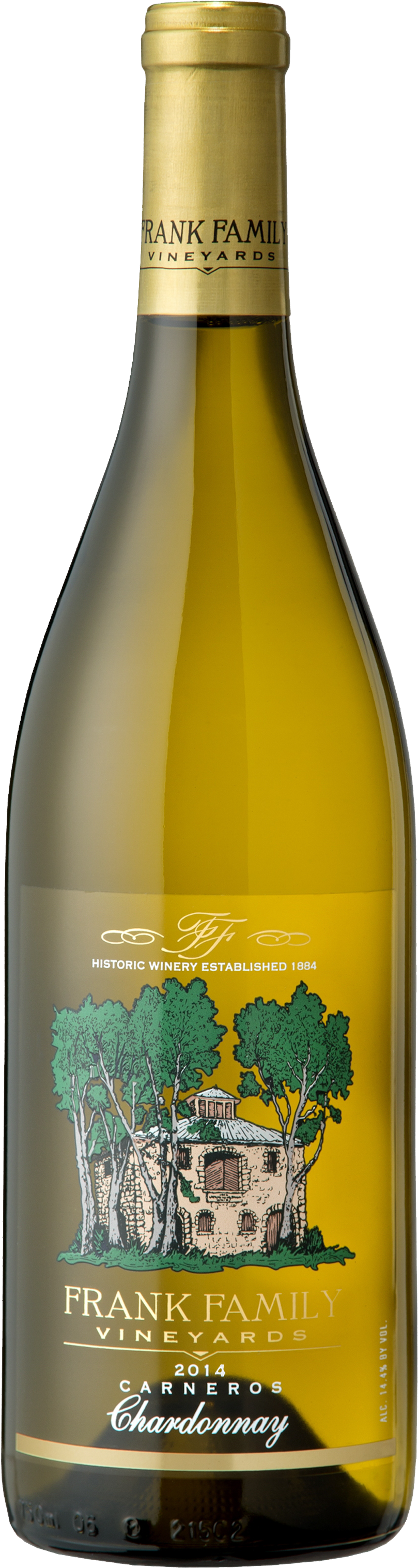 Frank Family Vineyards Chardonnay Carneros 2016 , Png - Frank Family Vineyard Carneros Chardonnay Clipart (809x3032), Png Download