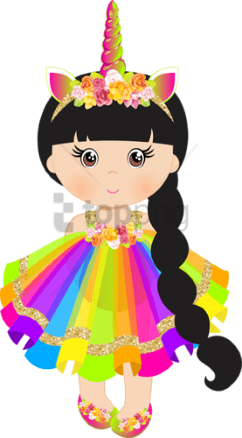 Free Png Unicórnio - Menina Unicornio Png Clipart (480x867), Png Download
