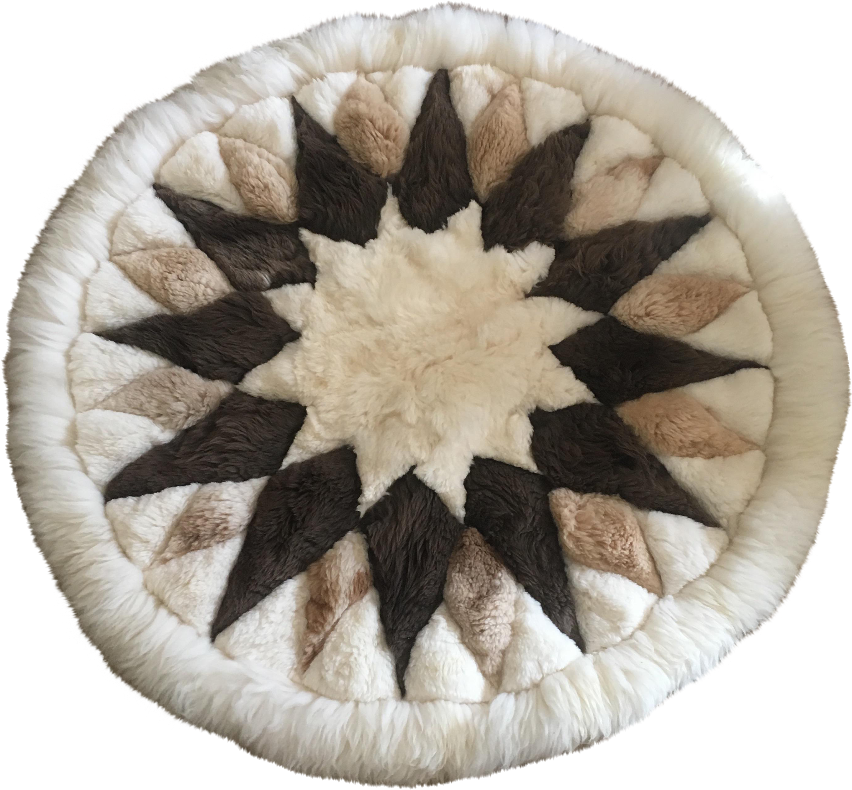 Fur Round Rug Png Png Fur Round Rug Png - Floral Design Clipart (3048x2829), Png Download