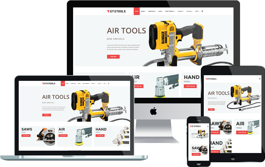 Et Etool Free Responsive Tools & Equipment Virtuemart - Template Free Responsive Clipart (1000x750), Png Download