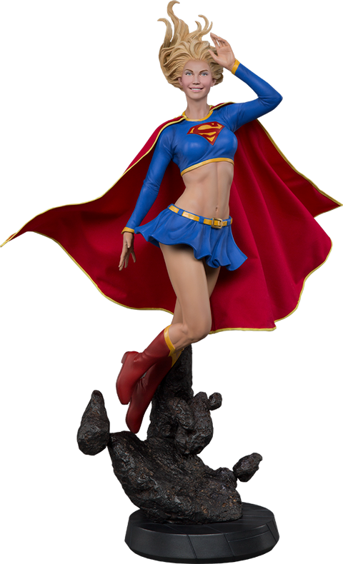 Supergirl - Supergirl Statue Png Clipart (480x790), Png Download