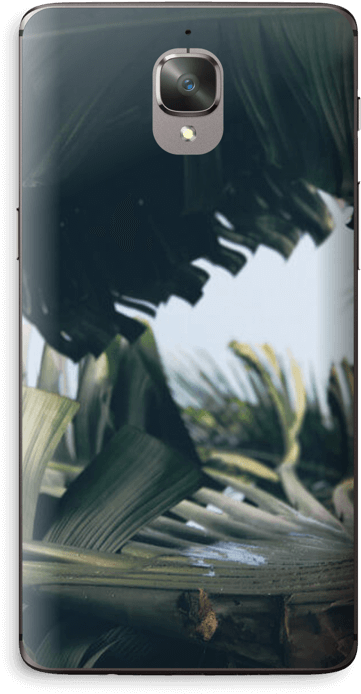 Tropical Leaves Skin Oneplus - Smartphone Clipart (412x800), Png Download