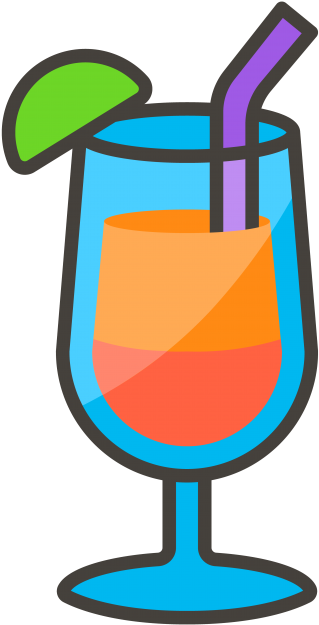 Tropical Drink Emoji Icon - Emojis De Bebidas Clipart (866x650), Png Download