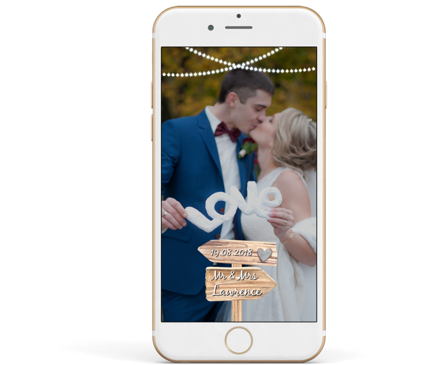 Wooden Signpost With Fairy Lights , Png Download - Wedding Clipart (892x730), Png Download