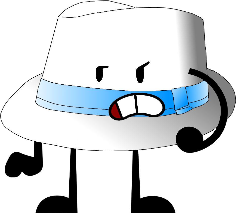 Black And White Download Fedora Clipart Blue - Bfdi Fedora - Png Download (1036x971), Png Download