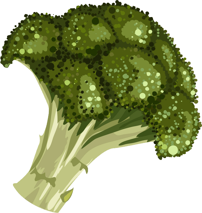 Broccoli Png Cartoon Clipart (650x687), Png Download