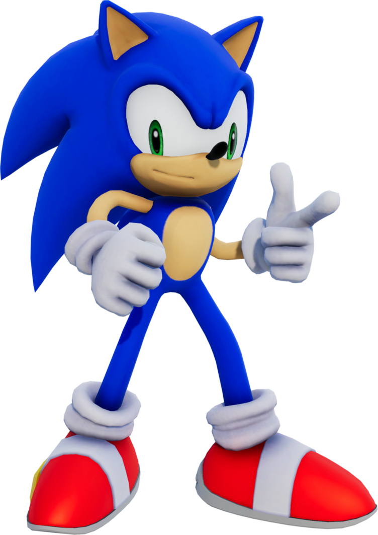 Modern Sonic 3d Clipart (752x1063), Png Download