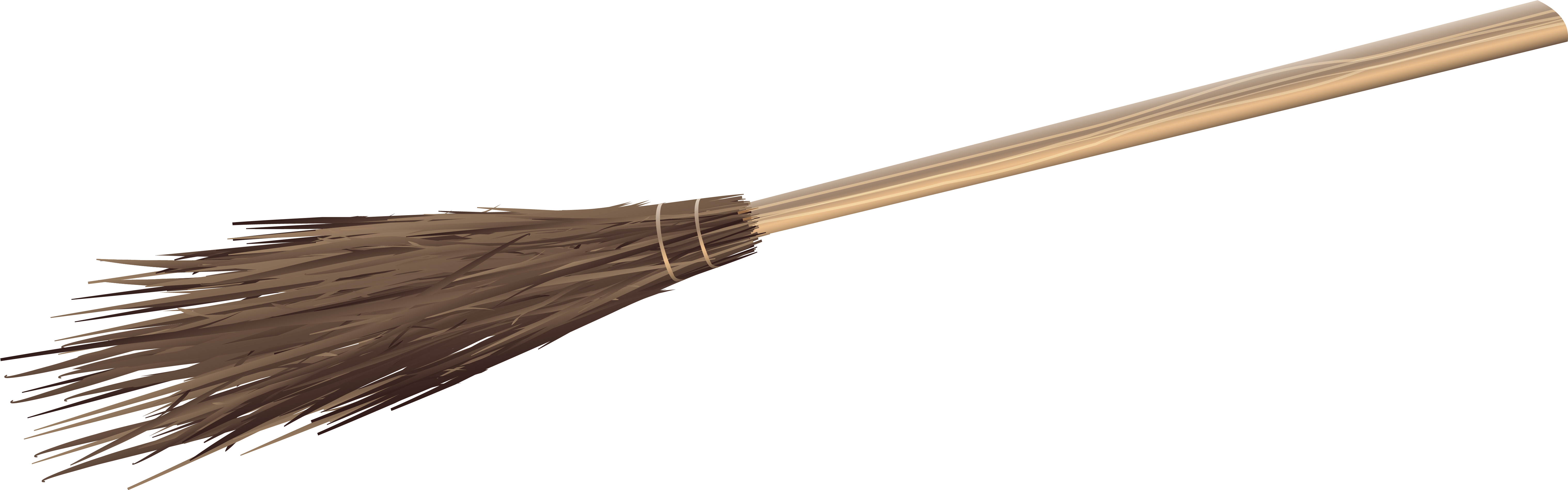 Ribbon Broom Cliparts - Wood - Png Download (6071x1897), Png Download