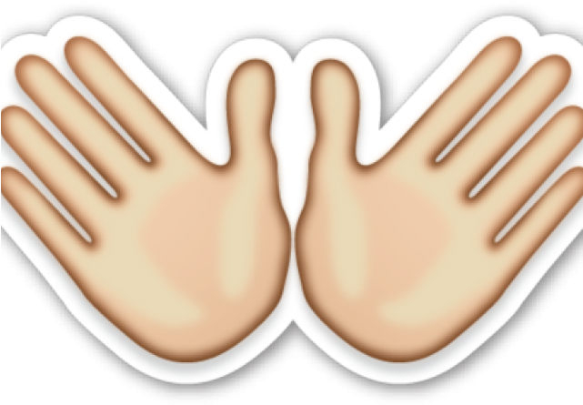 Hand Emoji Clipart Transparent Background Png Transparent - Waving Hand Emoji Png (640x480), Png Download