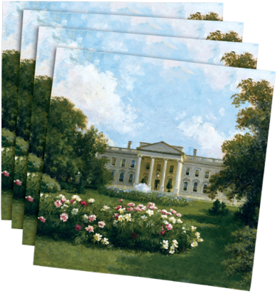 White House 1914 Cocktail Napkins - Rose Clipart (567x599), Png Download
