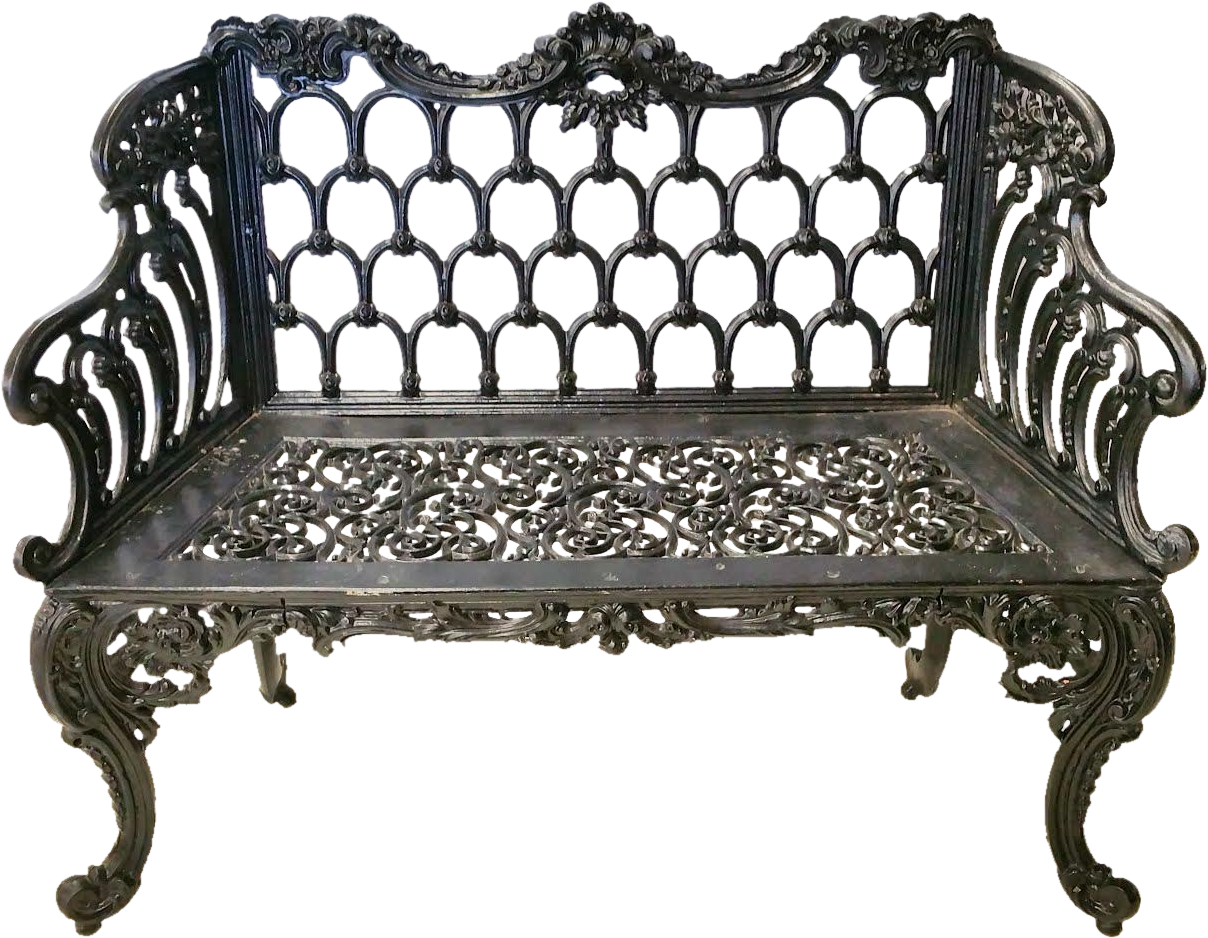 Bench Transparent Garden - Banco De Patio De Hierro Clipart (1208x938), Png Download