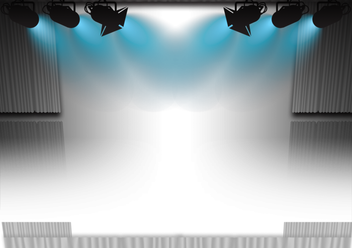 Stage Lights Background Png - Spotlights On Stage Background Png Clipart (700x492), Png Download