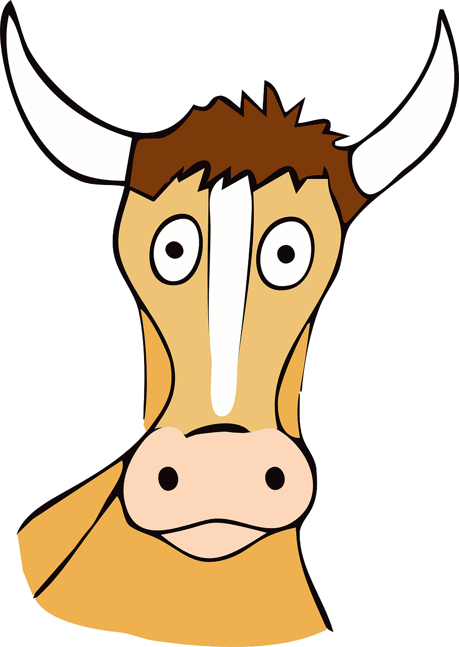 Cow Animal Mammal Bull Png Image - Ox Cartoon No Background Clipart (908x1280), Png Download