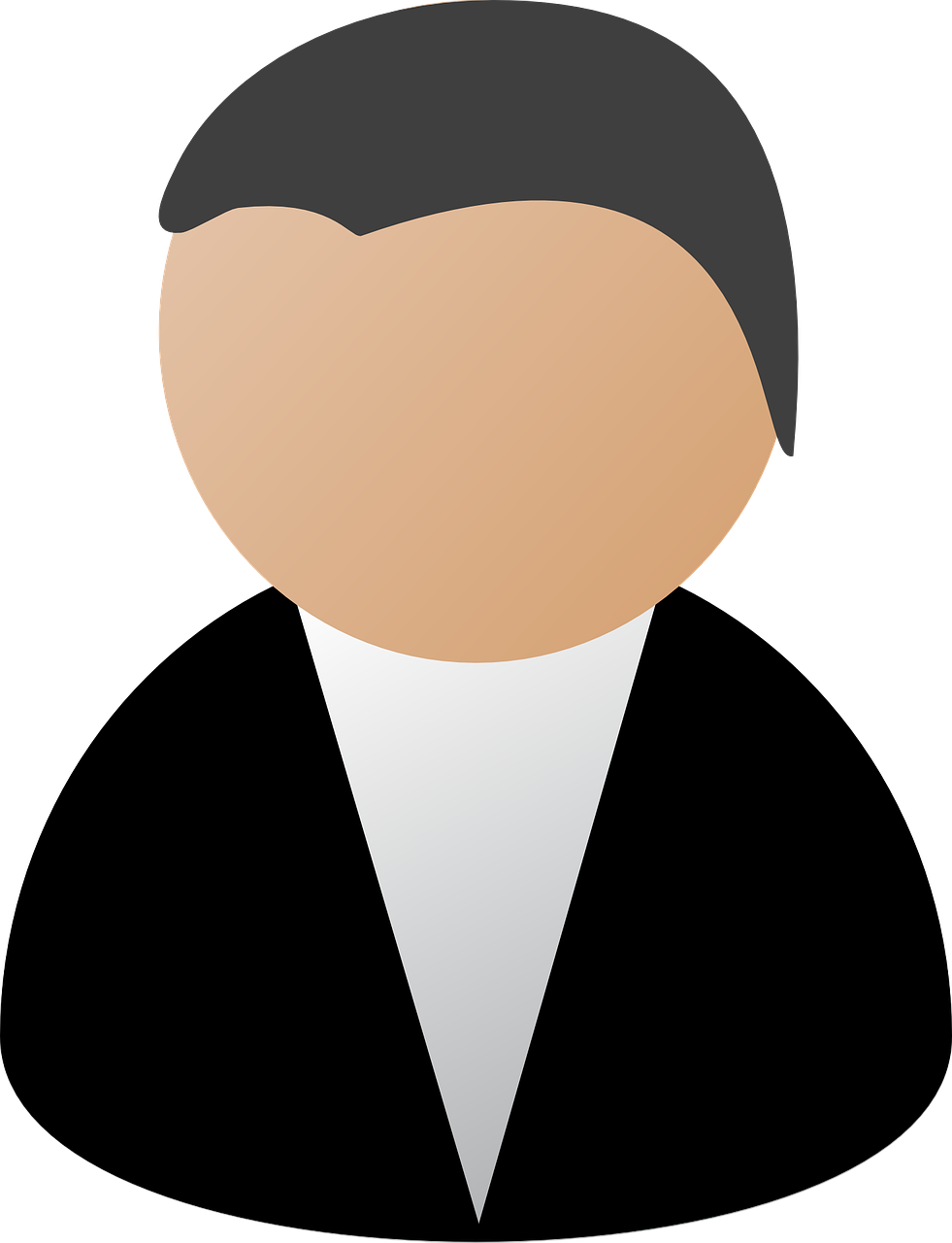 Person Business Avatar Anonymous Png Image - Person Black Clipart (981x1280), Png Download