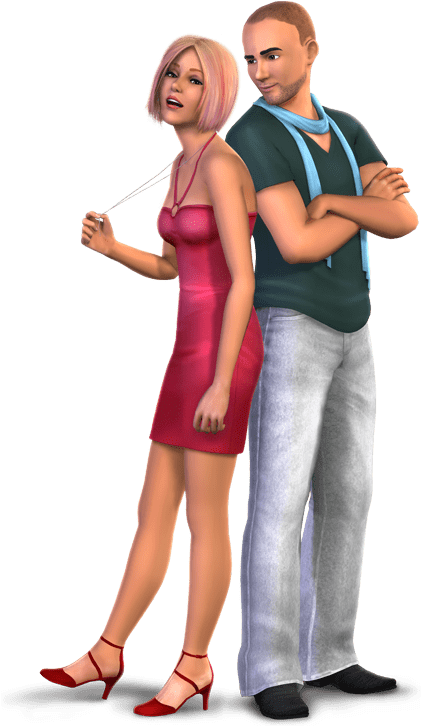 Download - Sims Couple Png Clipart (1319x828), Png Download