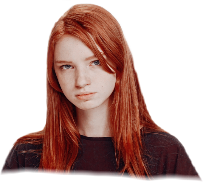 #redhead #girl #freckles #cute #portrait #red #hair - Redhead Girl Freckles Clipart (681x611), Png Download