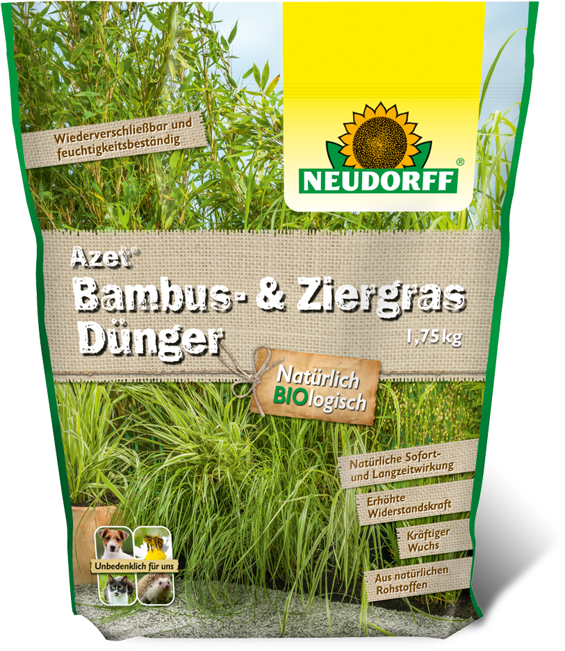 Azet Bamboo- And Ornamental Grassfertiliser - Neudorff Clipart (1000x1195), Png Download