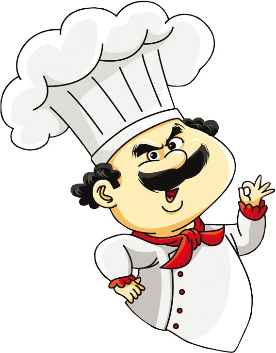 Cartoon Chef Making Hand Sign - Chef Cartoon Image Png Clipart (600x750), Png Download