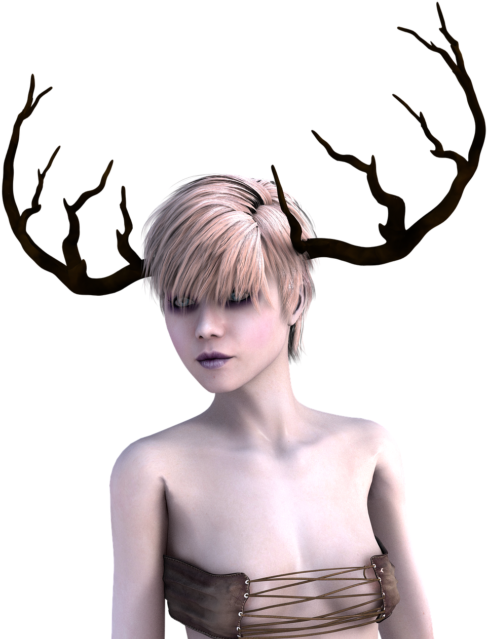 Deer Horns Png , Png Download - Free Pixie Clipart (961x1262), Png Download