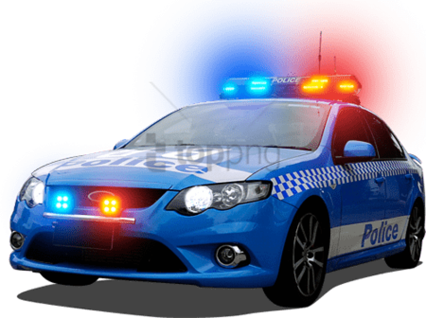 Image With Transparent Background - Police Car Lights Png Clipart (850x635), Png Download