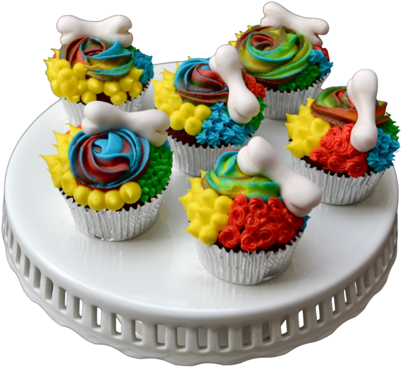 Dog Bone Cupcakes - Cupcake Clipart (600x552), Png Download
