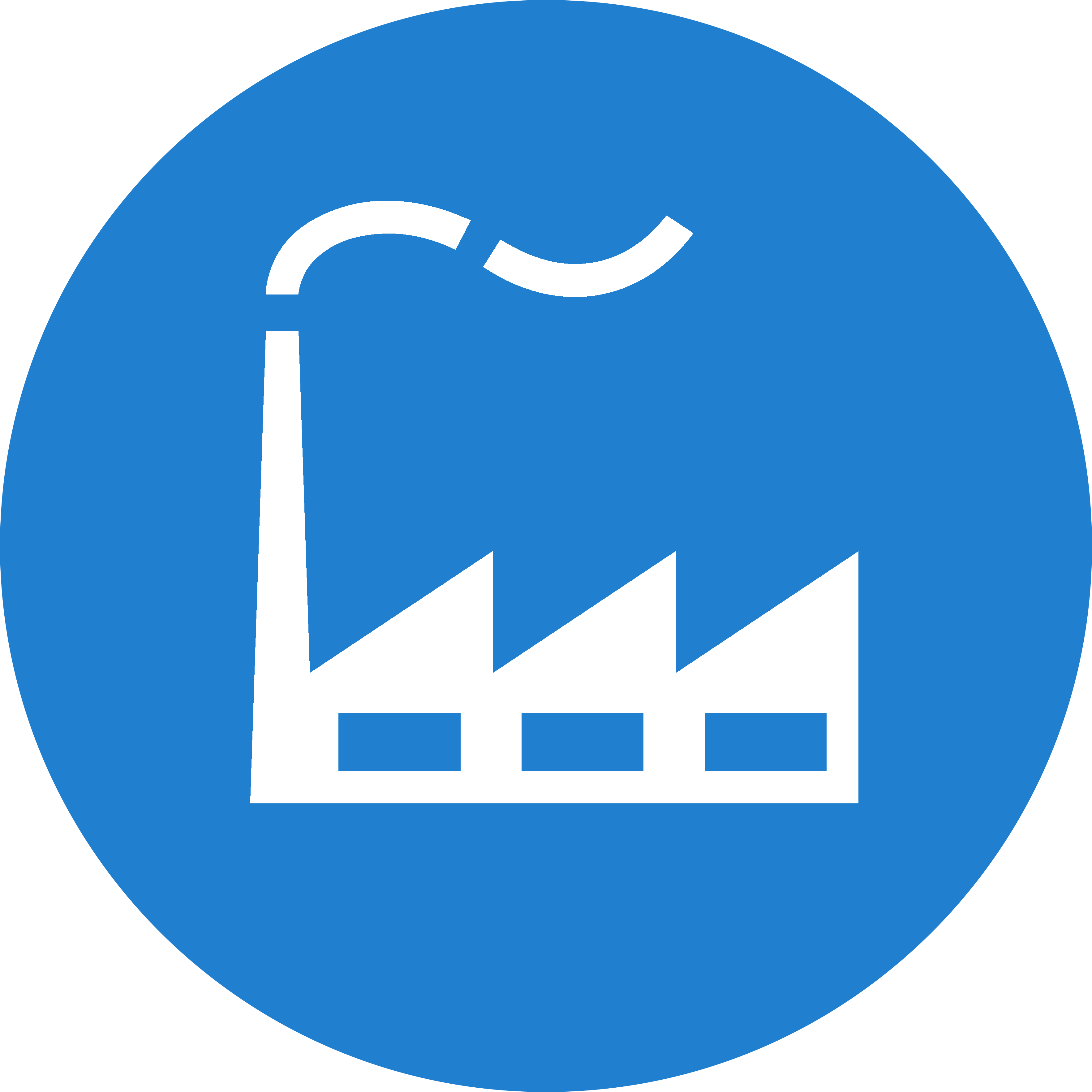 Download Industrial Profiles - Factory Icon Blue Circle Clipart Png