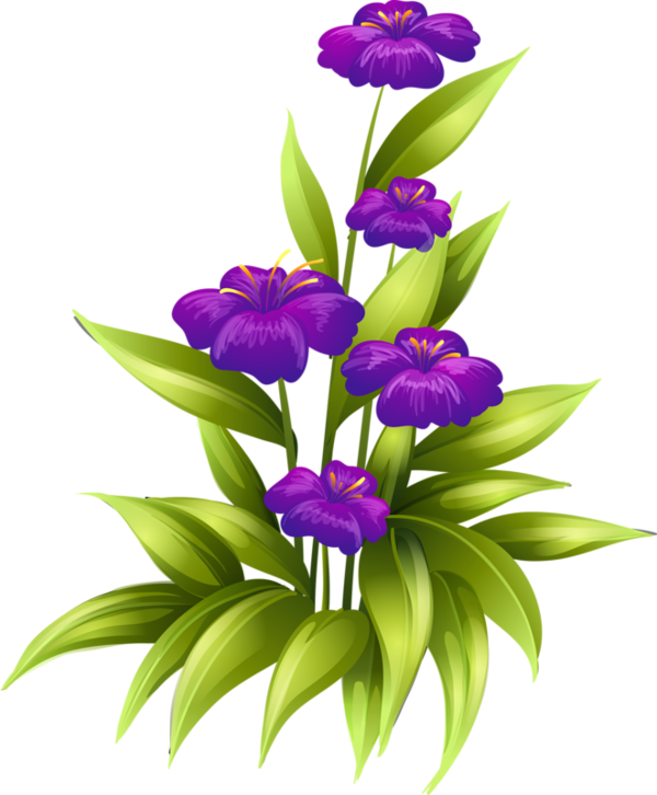 Fleurs,tube,flowers,png Transparent Flowers, Purple - Tubes Flower Png Clipart (600x726), Png Download