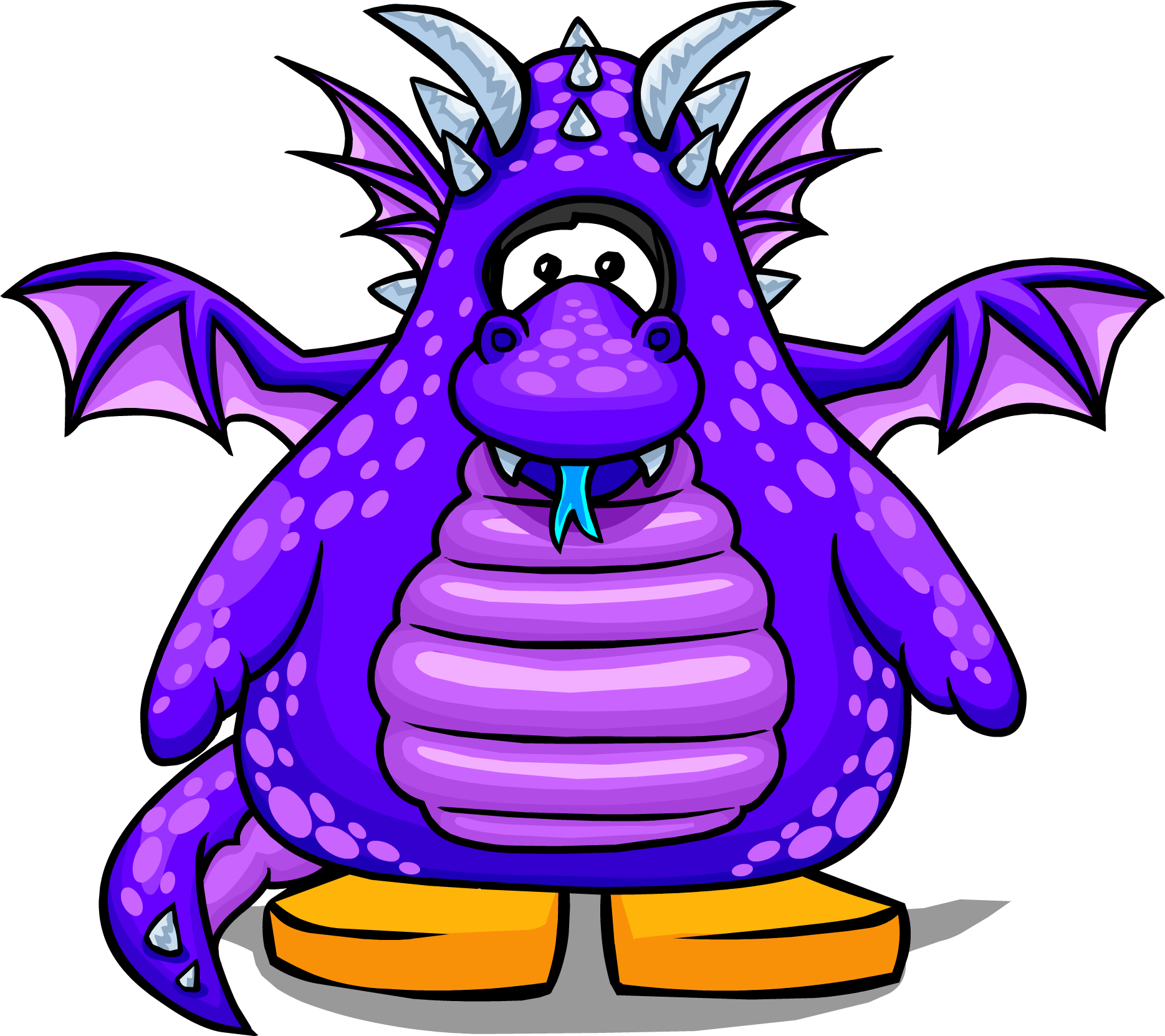 Purple Dragon Png - Club Penguin Dragon Feet Clipart (1869x1661), Png Download