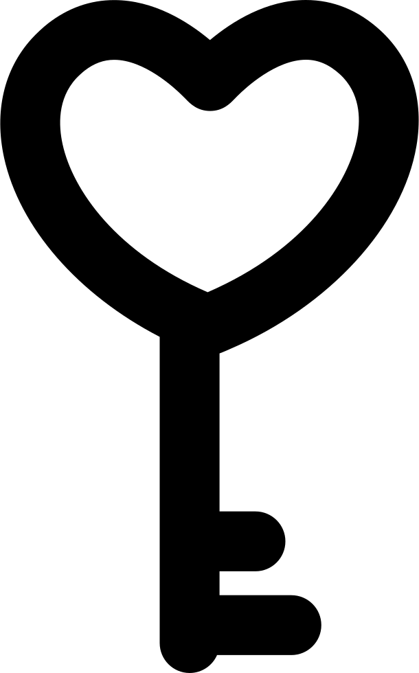 Family Svg Heart Shape - Llaves De Corazon Dibujos Clipart (610x980), Png Download