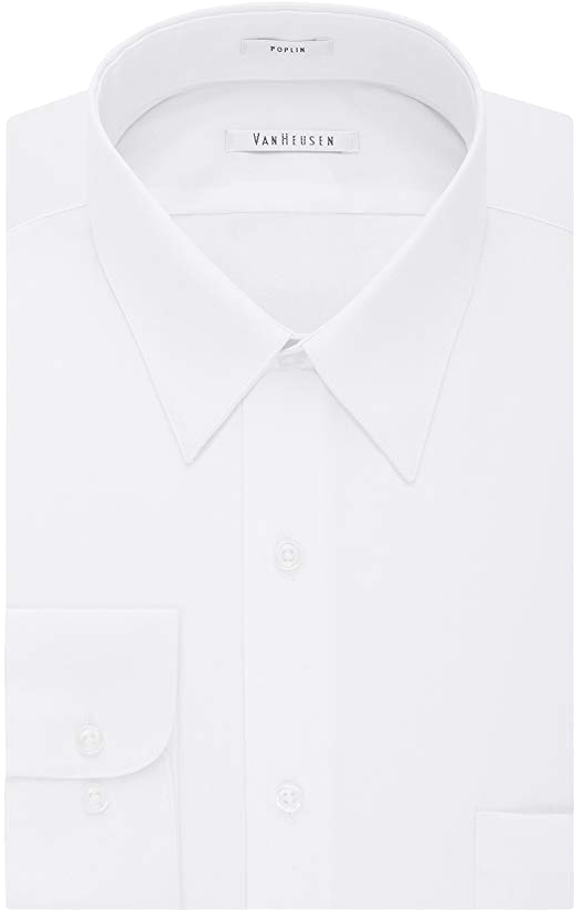 Van Hausen Regular Fit White Shirt - Label Clipart (586x879), Png Download