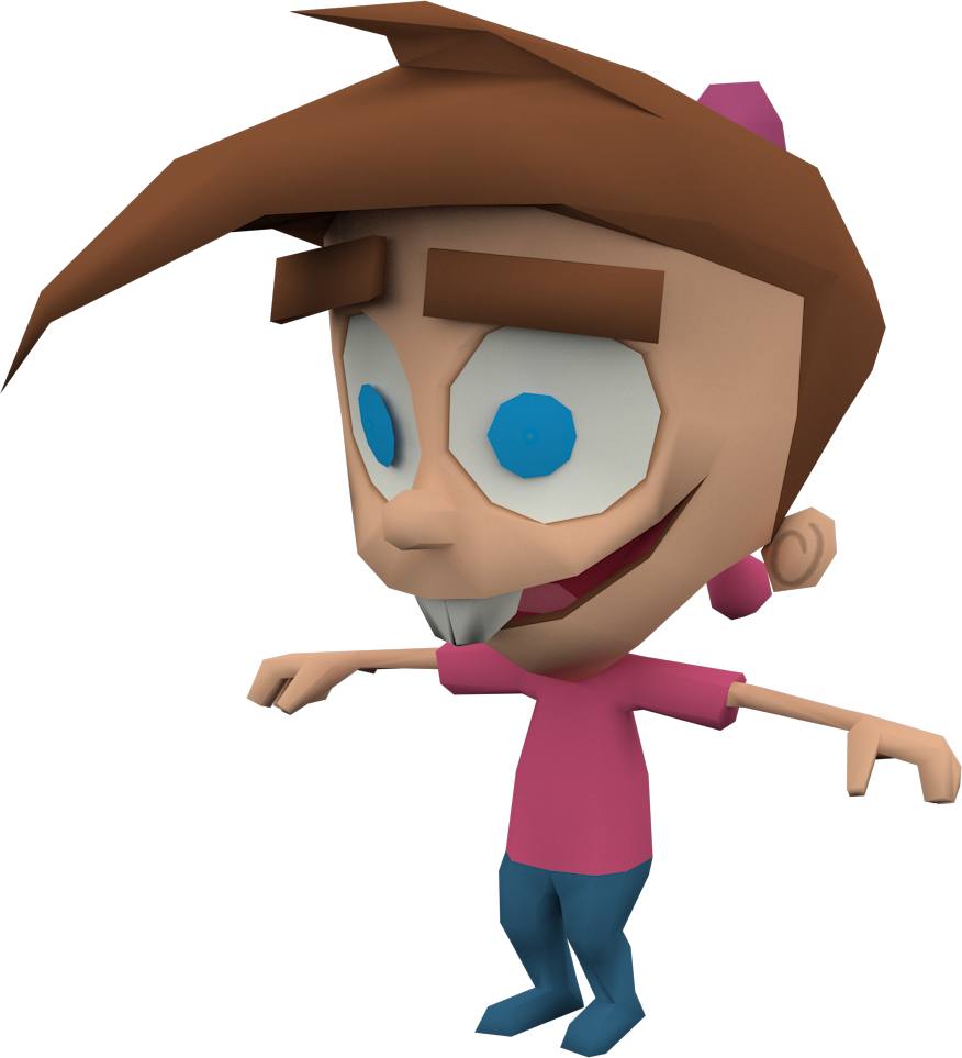 Timmy Turner Model By Crasharki - Cartoon Clipart (876x963), Png Download