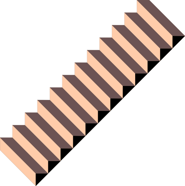 Stairs Clip Art At Clker Com Vector - Tangga Vector Png Transparent Png (594x597), Png Download