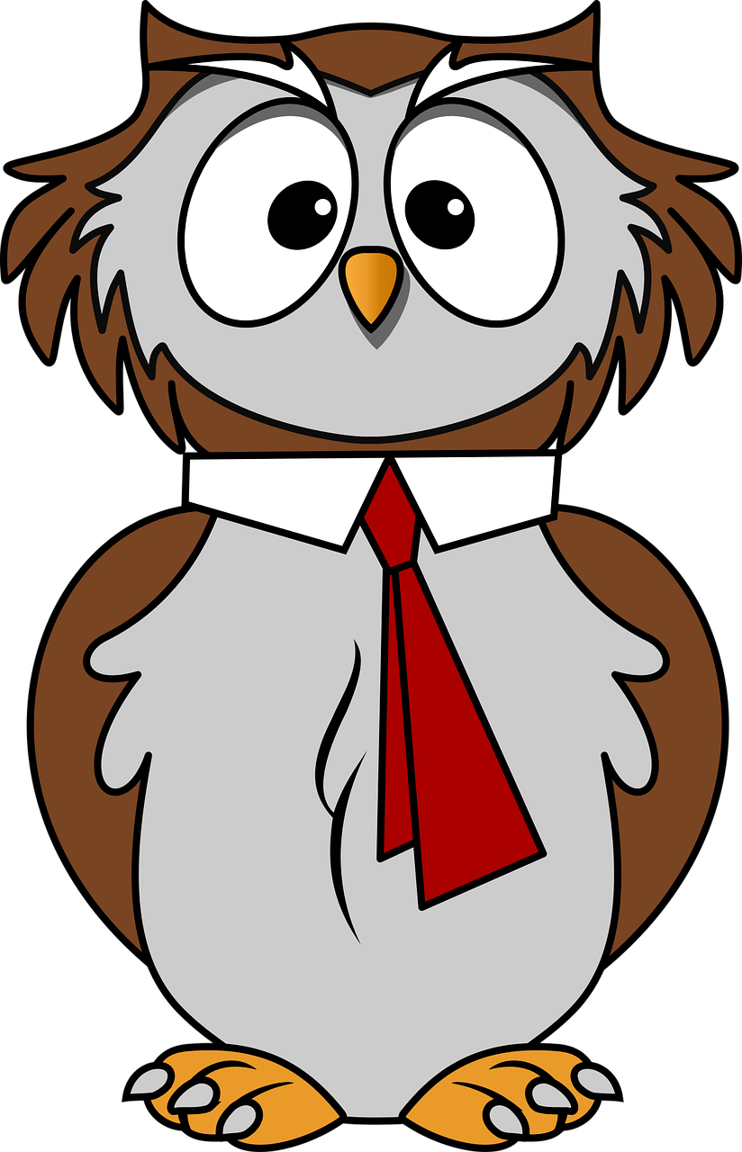 Animal Bird Cartoon Cute Animals Png Image - Wise Old Owl Cartoon Clipart (824x1280), Png Download