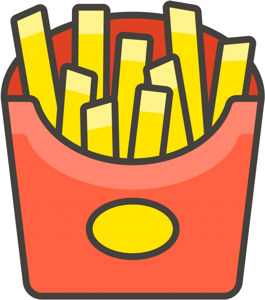 French Fries Emoji Icon - Emojis De Papas Fritas Clipart (866x650), Png Download