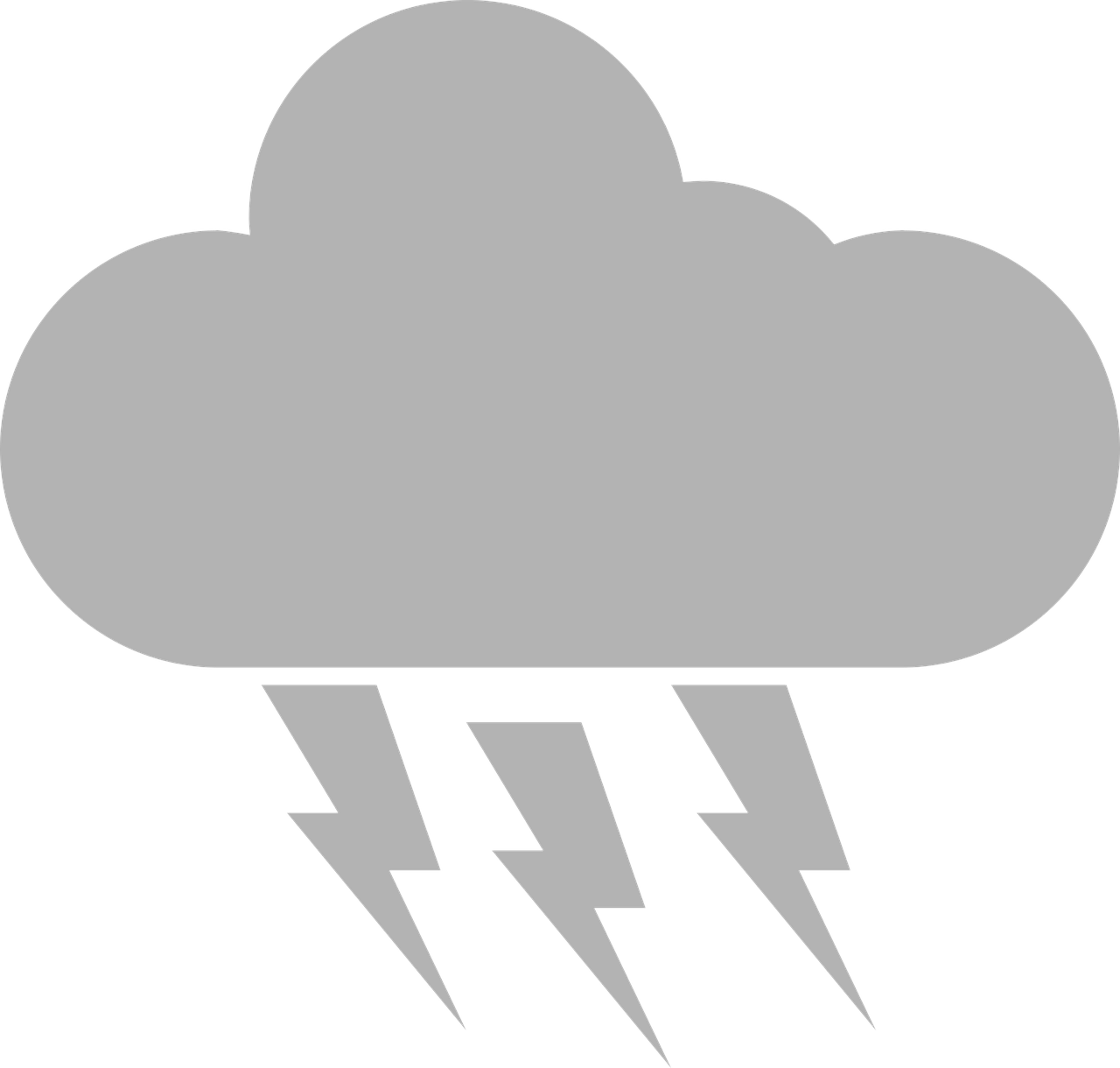 Thunder Thundercloud Thunderstorm Png Image - Nube Con Trueno Png Clipart (1280x1220), Png Download