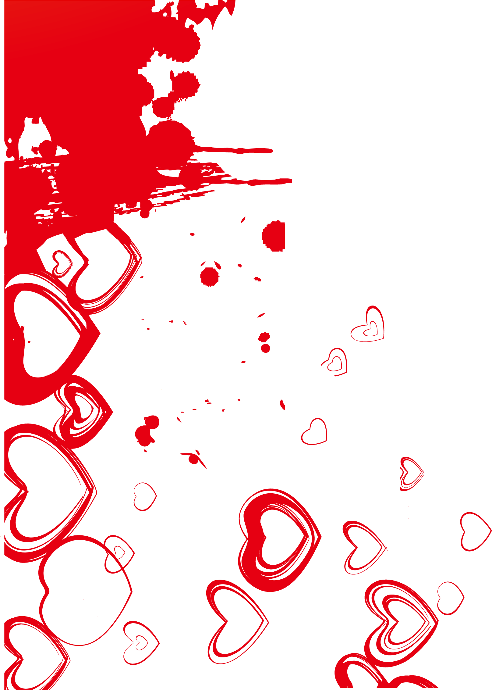 Red Ink Heart Vector - Transparent Heart Background Png Clipart (2262x2262), Png Download