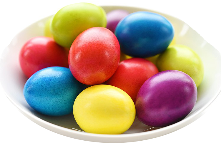 Make Vibrant Easter Eggs Clipart (750x500), Png Download