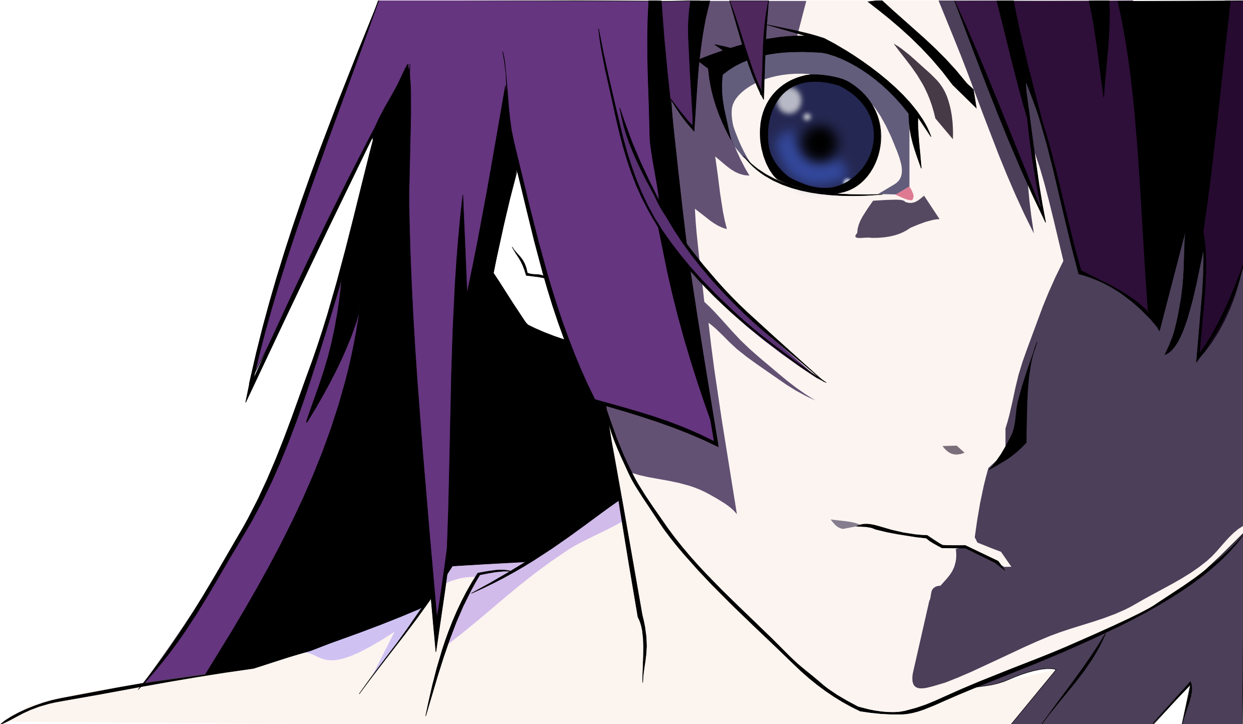 Anime Monogatari Series Senjougahara Hitagi Anime Girls - Hitagi Senjougahara Clipart (2560x1440), Png Download