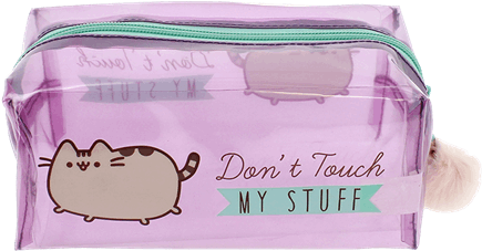 Pusheen Dont Touch My - Transparent Pencil Case Clipart (600x600), Png Download