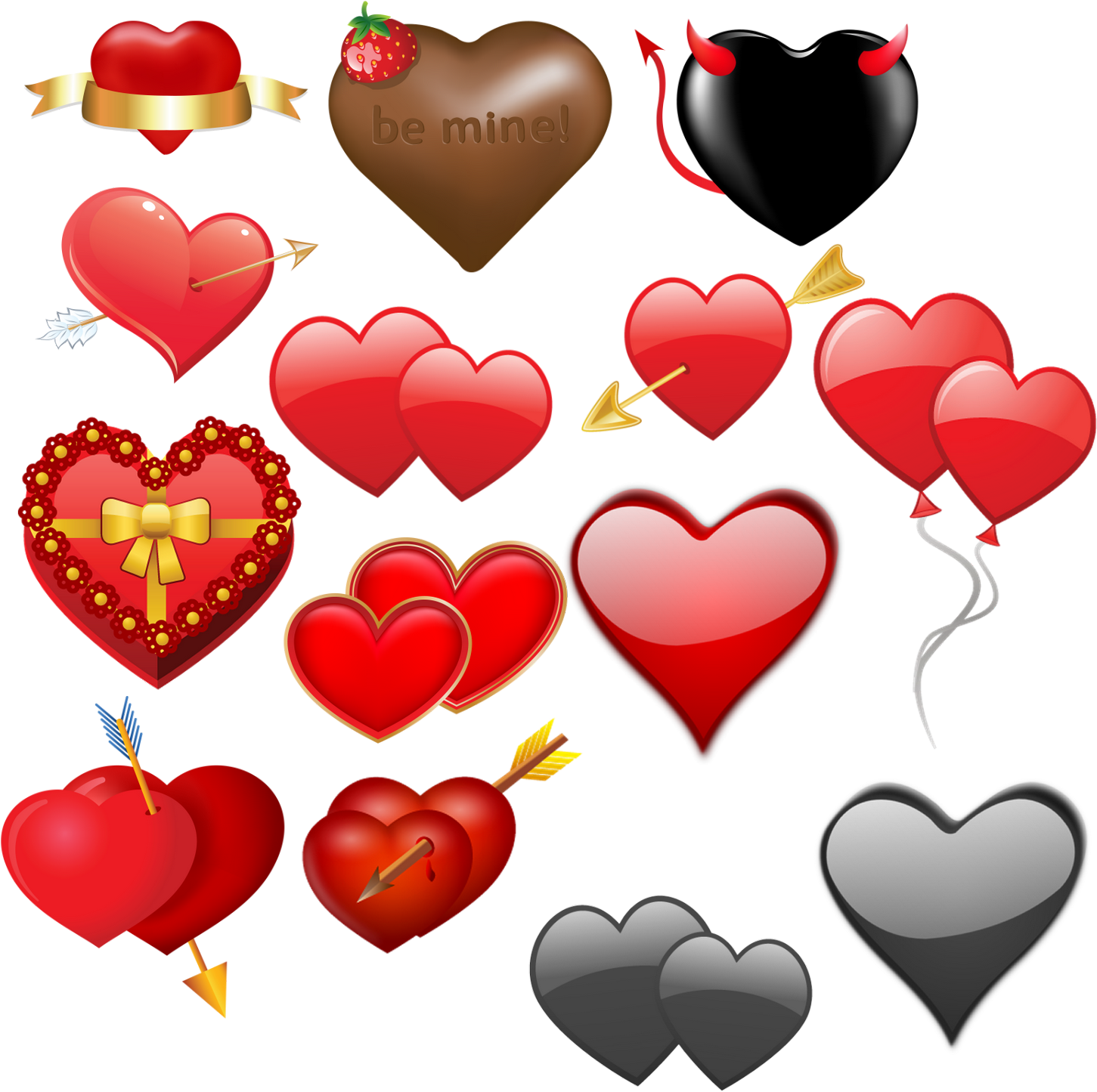 Arrow Heart Clipart (1500x1500), Png Download