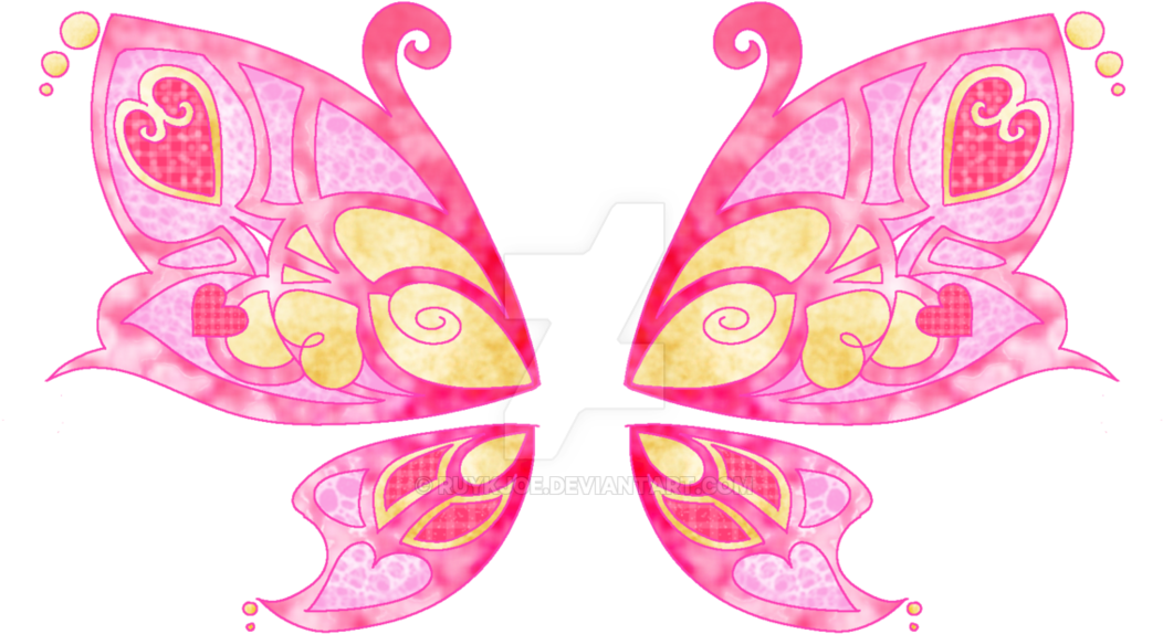Pink Fairy Wings Png Clipart (1191x670), Png Download