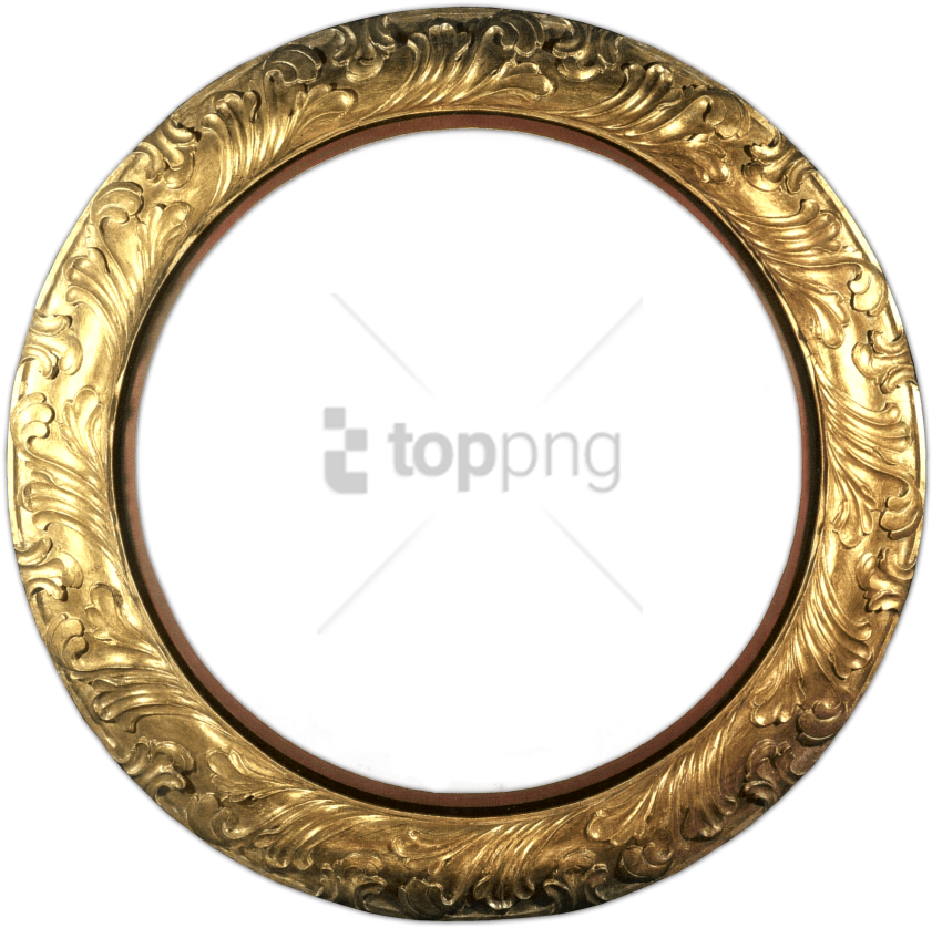 Free Png Gold Circle Frame Png Png Image With Transparent - Round Token Frame Clipart (850x837), Png Download