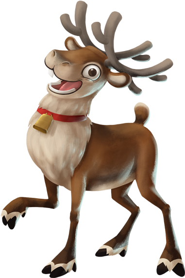Santa Reindeer Png - Santa's Reindeer Png Clipart (531x588), Png Download