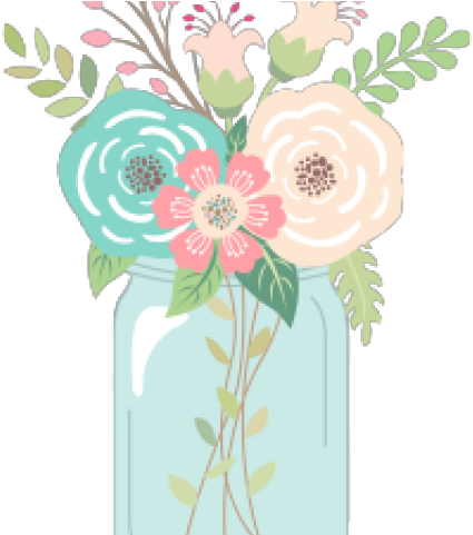 Mason Jar Clipart Transparent Png - Mason Jar With Daisies In It Clipart (640x480), Png Download