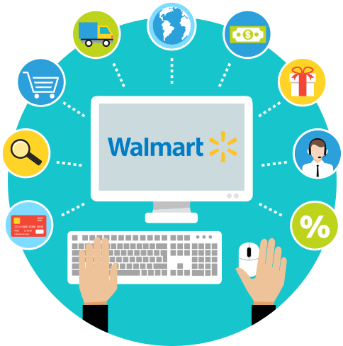 An Image Of Walmart On A Computer - Techno Web Clipart (633x515), Png Download