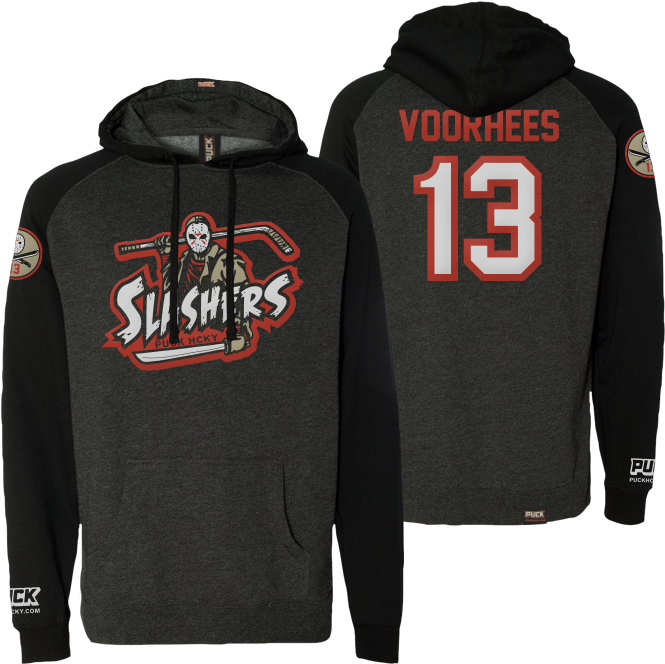 First Jason 'slashers Voorhees 13' Pullover Hockey - Volbeat Zip Up Hoodie Clipart (665x664), Png Download