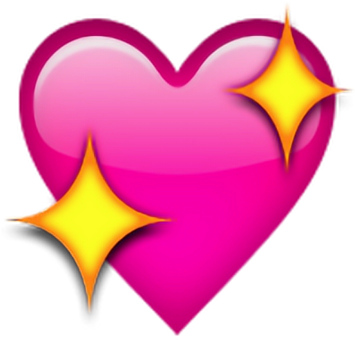 #sticker #enjoy #heart #iphone #heart #sparkles #shimmer - Pink Heart Emoji Small Clipart (900x900), Png Download