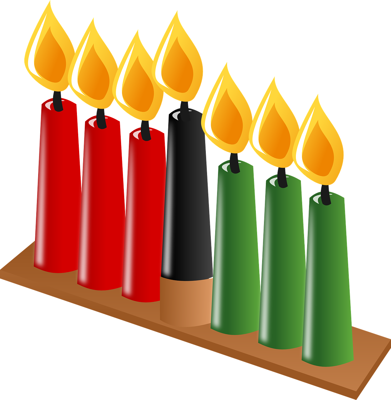Candles Light Wax Candles Flame Png Image - Kwanzaa Candle Clip Art Transparent Png (1250x1280), Png Download